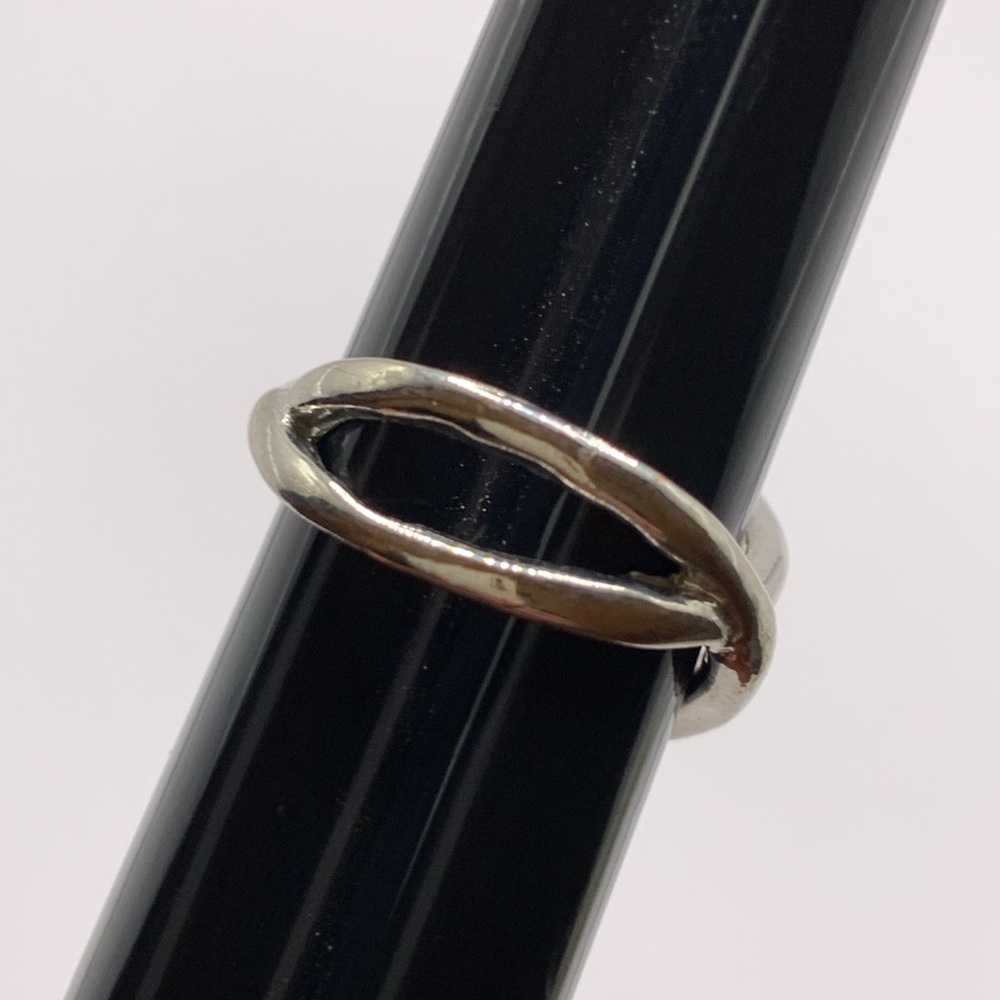 Interlocking Double Loop Ring - Silver Tone State… - image 3